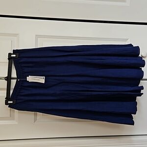 Navy cotton Context maxi skirt. Size Small